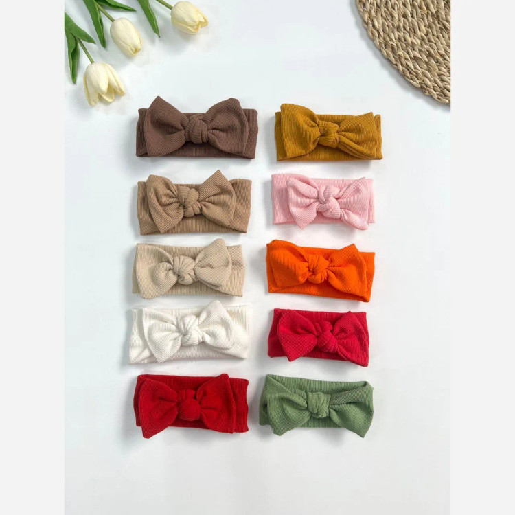 هدبند پاپیونی کبریتی نوزاد و کودک | کشسانی بالا | مناسب 0 تا 3 سال