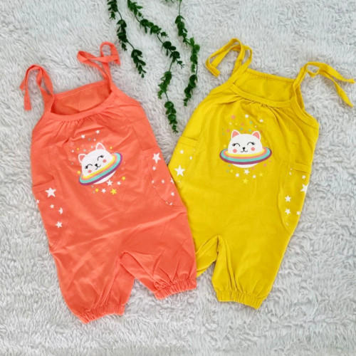 رامپر طرح گربه فضانورد بچگانه جنس پنبه سوپر در شش رنگ جذاب