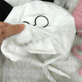 کلاه نوزادی میکی موس پوم دار خزدار مناسب 3 ماه تا 1 سال | پاییز و زمستان