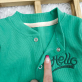 سرهمی کبریتی نوزاد Hello، جنس پنبه، دستکش دار، سایز 3 تا 9 ماه