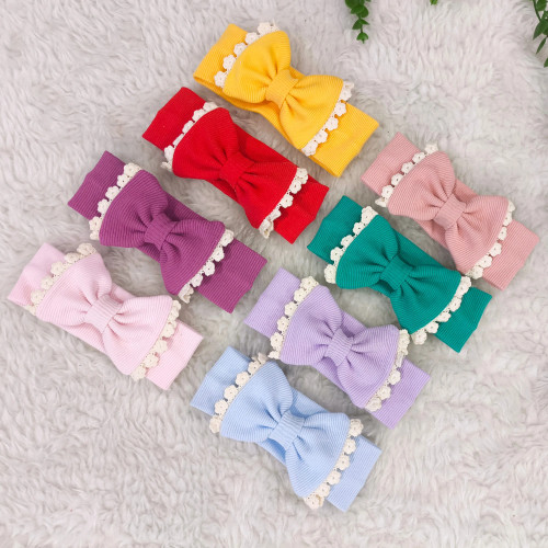 هدبند نوزادی دخترانه پاپیونی کبریتی طرح دار مناسب تا 3 سال