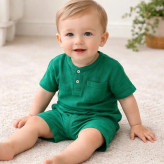 ست تیشرت شورت نوزادی پسرانه دخترانه موسلین