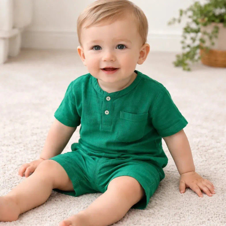 ست تیشرت شورت نوزادی پسرانه دخترانه موسلین