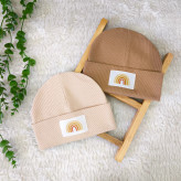 کلاه نوزادی طرح رنگین کمان | جنس کبریتی | مناسب 3 ماه تا 2 سال