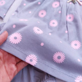 ست بلوز شورت و هدبند نوزادی طرح بابونه | لباس راحتی دخترانه پنبه ای