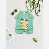 رامپر آستین کوتاه نوزادی سرهمی دخترانه رامپر پسرانه