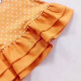 ست سارافون و شورت دخترانه طرح گربه خالدار نخی خنک