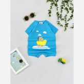 رامپر آستین کوتاه نوزادی سرهمی دخترانه رامپر پسرانه