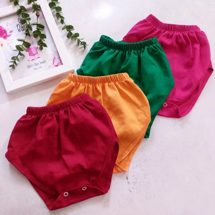 سارافون و شورت نوزادی دخترانه طرح خال خالی جنس کتان نخ درجه یک