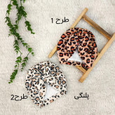 توربان نوزاد دخترانه طرح پلنگی کبریتی | مناسب 2 ماه تا 2 سال