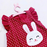 سارافون و شورت دخترانه طرح خرگوش | لباس تابستانی نخی خنک | مناسب 1 تا 3 سال