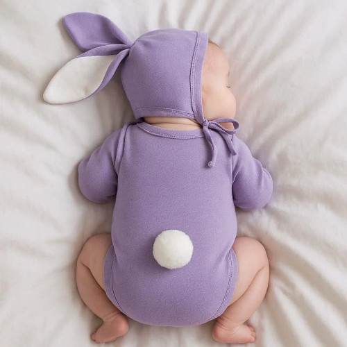 بادی و کلاه خرگوشی کبریتی نوزاد دختر و پسر | 3 تا 12 ماه