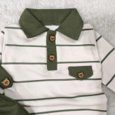 بلوز شلوار پسرانه طرح دار نخی و کتان مناسب نوزاد تا سه سال