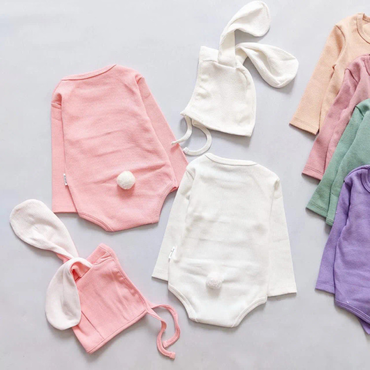 بادی و کلاه خرگوشی کبریتی نوزاد دختر و پسر | 3 تا 12 ماه