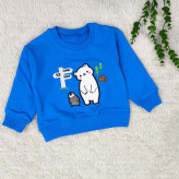 بلوز پسرانه طرح خرس و پنگوئن | دورس پنبه گلدوزی شده | مناسب 1 تا 3 سال