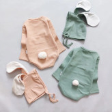 بادی و کلاه خرگوشی کبریتی نوزاد دختر و پسر | 3 تا 12 ماه