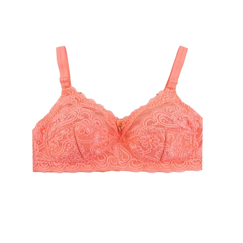 سوتین زنانه دانتل کاپ B بدون فنر طرح دار شیک