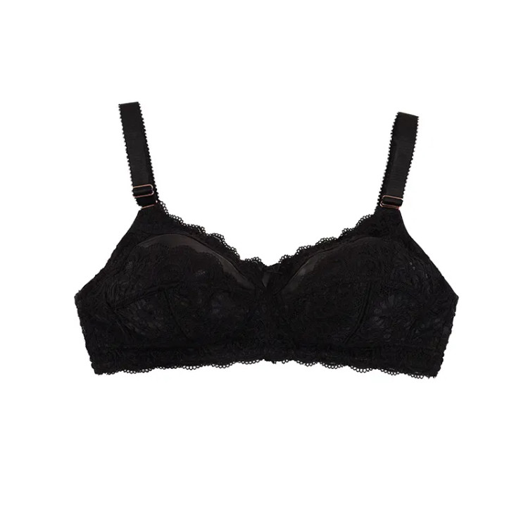 سوتین زنانه دانتل کاپ B بدون فنر طرح دار شیک