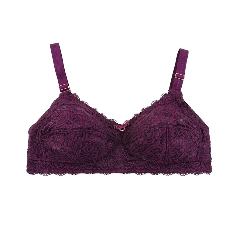 سوتین زنانه دانتل کاپ B بدون فنر طرح دار شیک