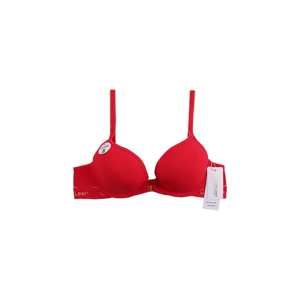 سوتین زنانه اسفنجی جک دار فنردار جلو باز شو میکروفایبر