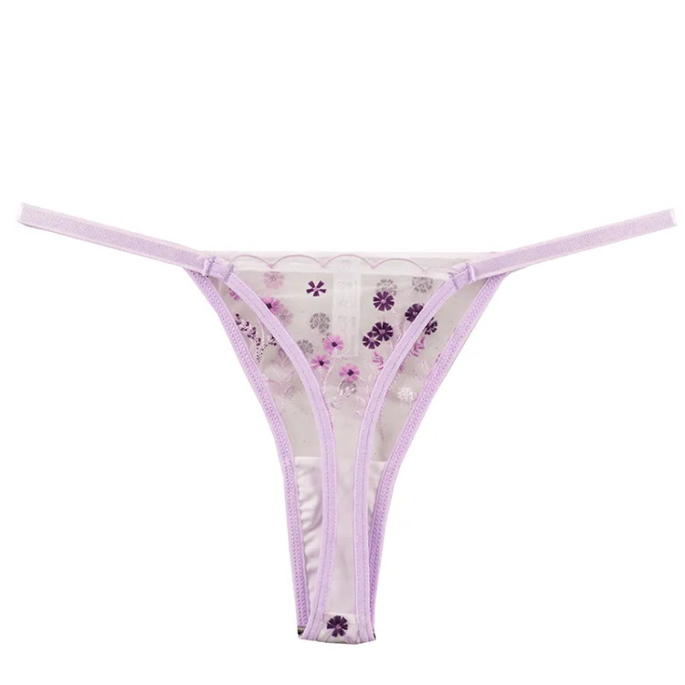 ست لباس زیر زنانه فانتزی طرح گل تورگاز بکلس فنردار