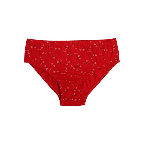 شورت نخی زنانه طرح سنجاقک قرمز سایز فری