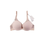 سوتین زنانه اسفنجی فنردار کاپ D نیم جک تور و میکروفایبر