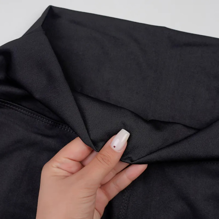 شلوارک ورزشی زنانه میکروفایبر طرح بایکر قد 58 مشکی فری سایز