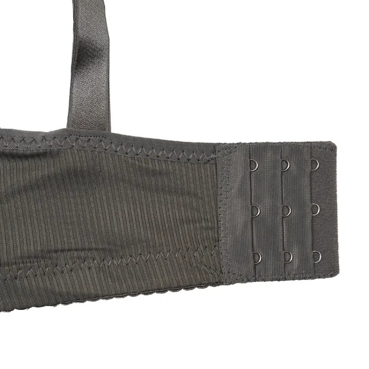 سوتین زنانه اسفنجی کاپ دار بدون فنر مدل کبریتی تور دار بند قابل تنظیم