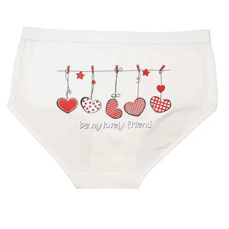 شورت نخی زنانه طرح قلب مدل اسلیپ سایز بزرگ