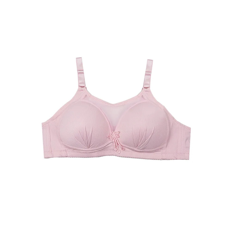 سوتین زنانه اسفنجی کاپ دار بدون فنر مدل کبریتی تور دار بند قابل تنظیم