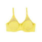 سوتین زنانه فنردار کاپ B نخی طرح دار با بند قابل تنظیم