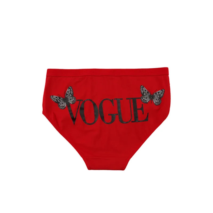 شورت اسلیپ نخی زنانه طرح VOGUE سایز 4XL با طرح پروانه