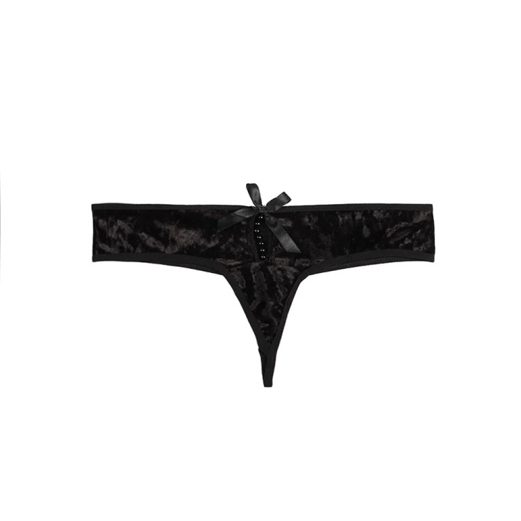 شورت لامبادا زنانه مخمل طرحدار با بند و پاپیون - فری سایز