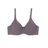 سوتین زنانه فنردار کاپ B نخی طرح دار با بند قابل تنظیم