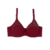 سوتین زنانه فنردار کاپ B نخی طرح دار با بند قابل تنظیم