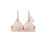 سوتین زنانه اسفنجی فنردار کاپ D نیم جک تور و میکروفایبر