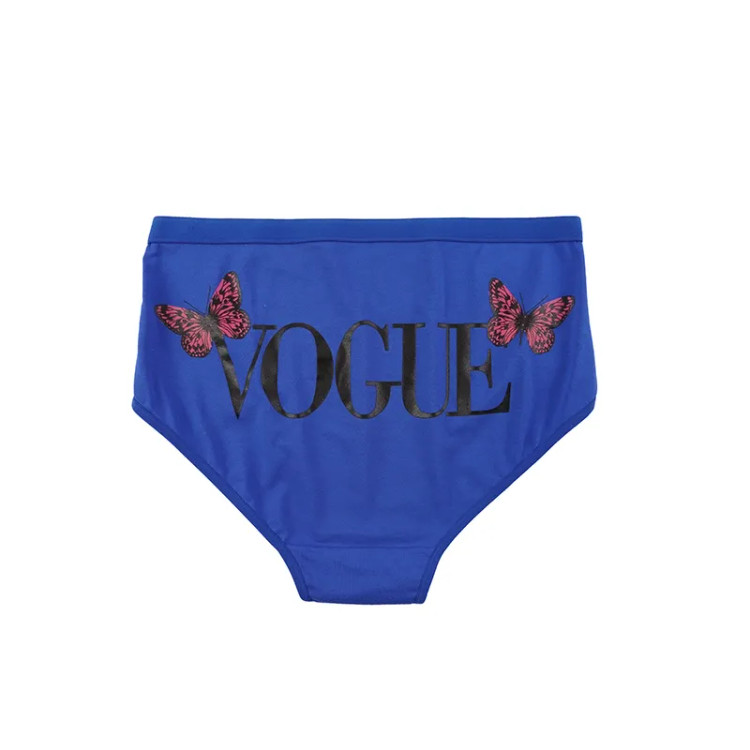 شورت اسلیپ نخی زنانه طرح VOGUE سایز 4XL با طرح پروانه