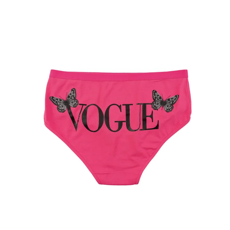 شورت اسلیپ نخی زنانه طرح VOGUE سایز 4XL با طرح پروانه