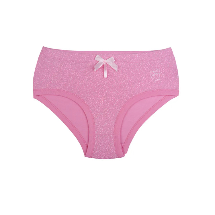 شورت اسلیپ نخ پنبه زنانه طرح دار با پاپیون - سایز 2XL