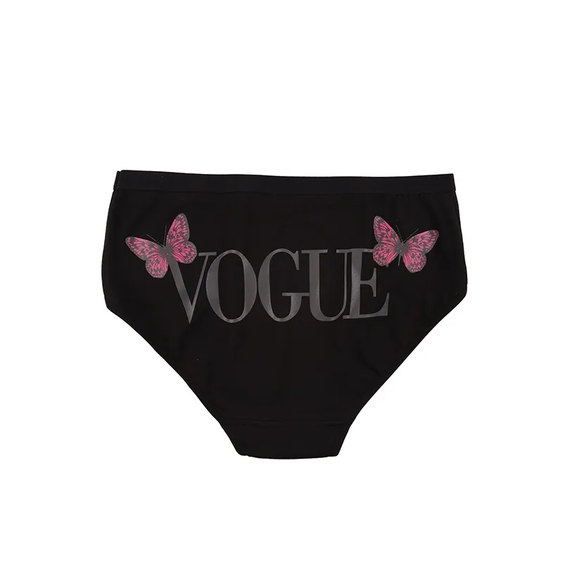 شورت اسلیپ نخی زنانه طرح VOGUE سایز 4XL با طرح پروانه