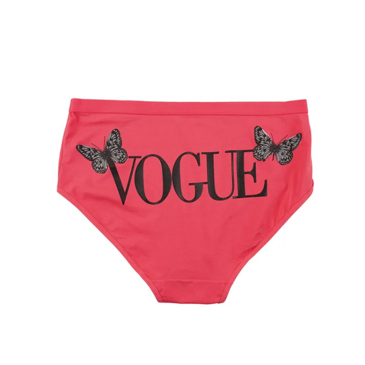 شورت اسلیپ نخی زنانه طرح VOGUE سایز 4XL با طرح پروانه