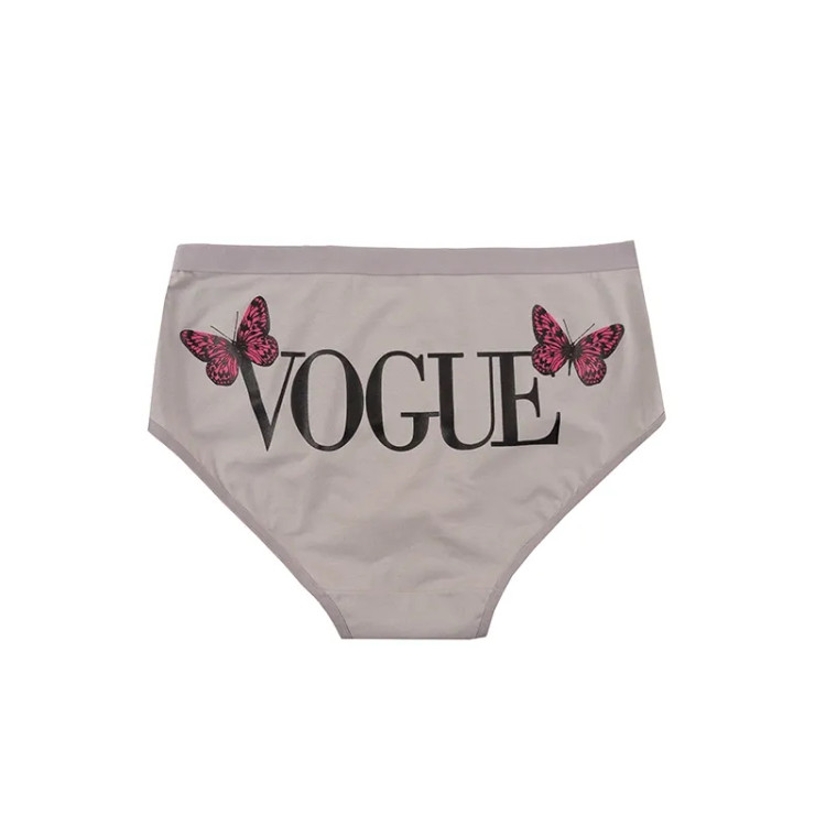 شورت اسلیپ نخی زنانه طرح VOGUE سایز 4XL با طرح پروانه