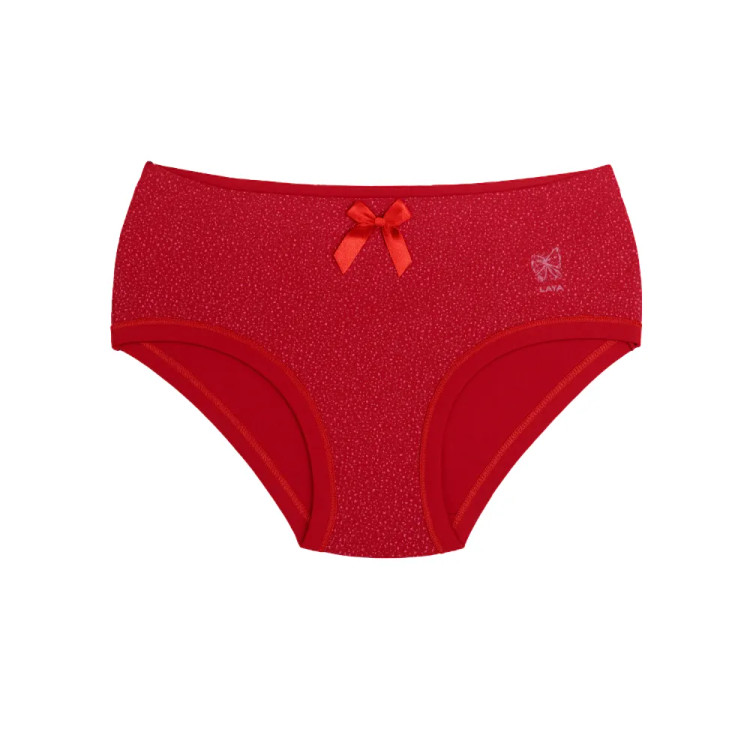 شورت اسلیپ نخ پنبه زنانه طرح دار با پاپیون - سایز 2XL