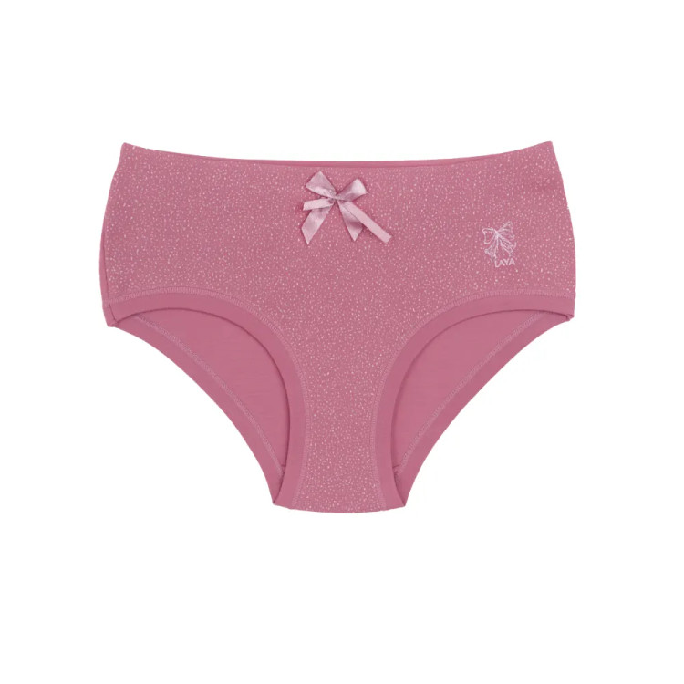 شورت اسلیپ نخ پنبه زنانه طرح دار با پاپیون - سایز 2XL