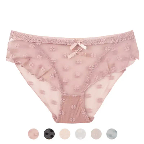 شورت توری زنانه مدل اسلیپ طرح گل برجسته سایز فری