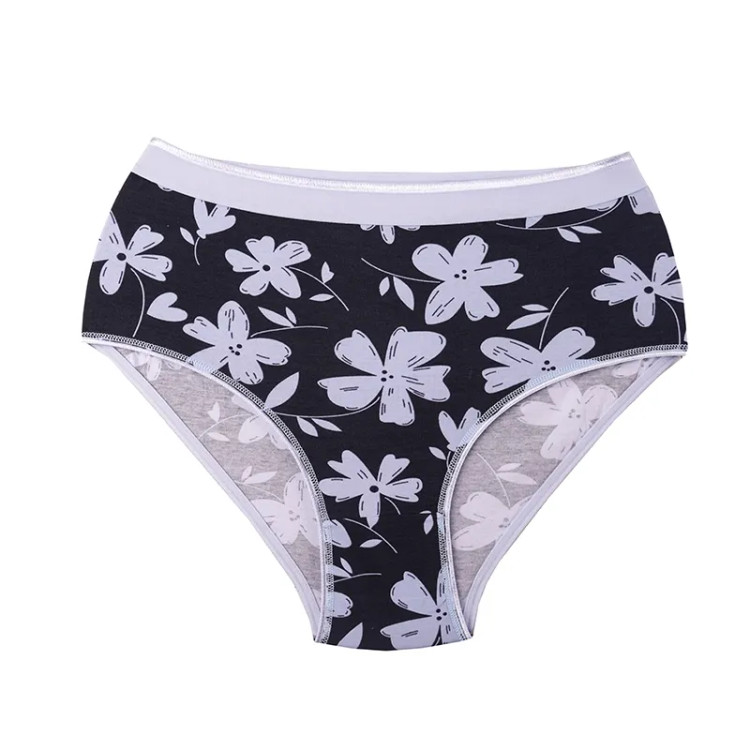 شورت اسلیپ زنانه نخ پنبه طرح گل سایز XL