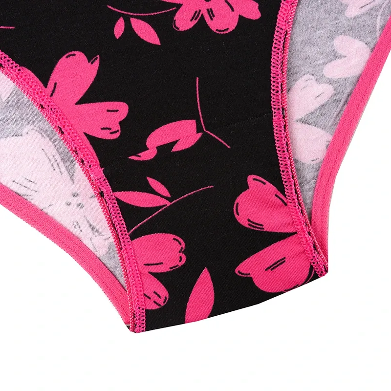 شورت اسلیپ زنانه نخ پنبه طرح گل سایز XL