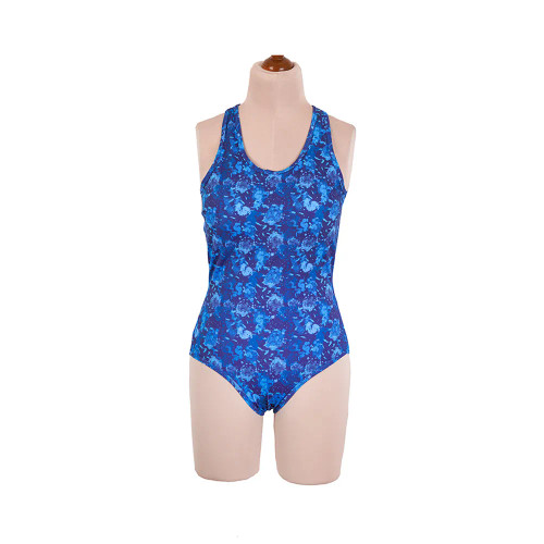 مایو زنانه یک تکه طرحدار ضد کلر بند ضربدری با کاپ جدا شونده