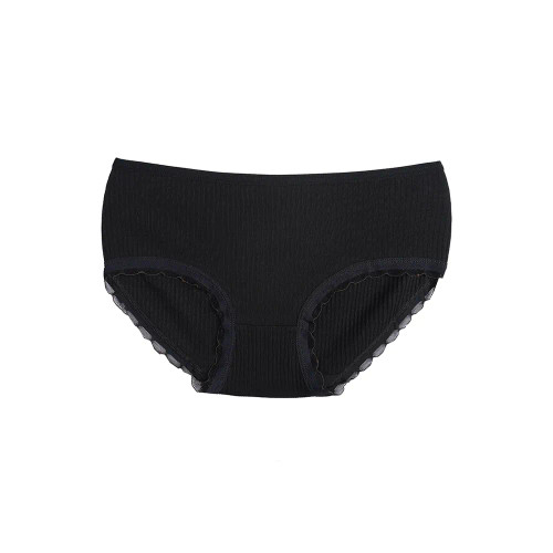 شورت زنانه اسلیپ کبریتی فنری با لبه توری - فری سایز